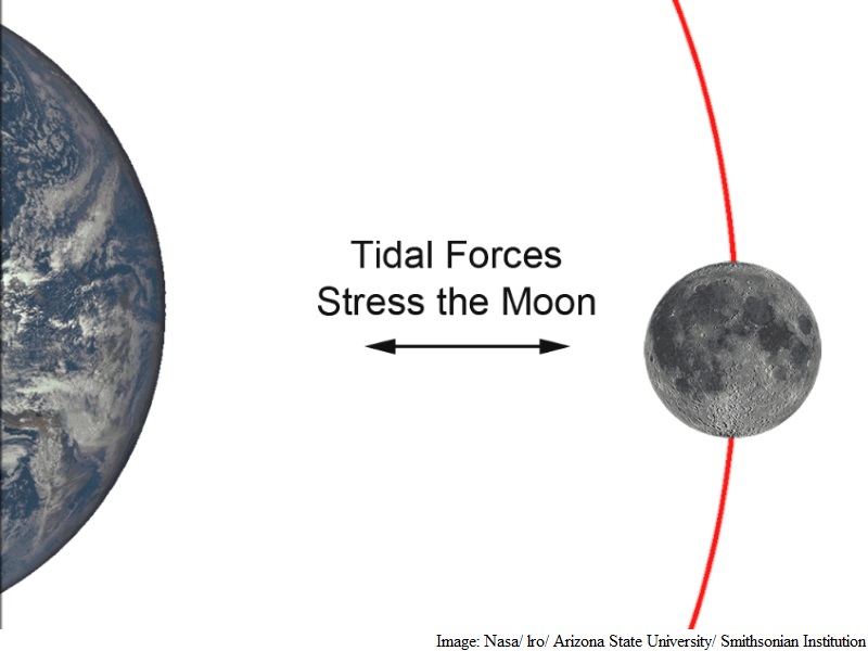 Earth's Gravitational Pull Is 'Massaging' the Shrinking Moon