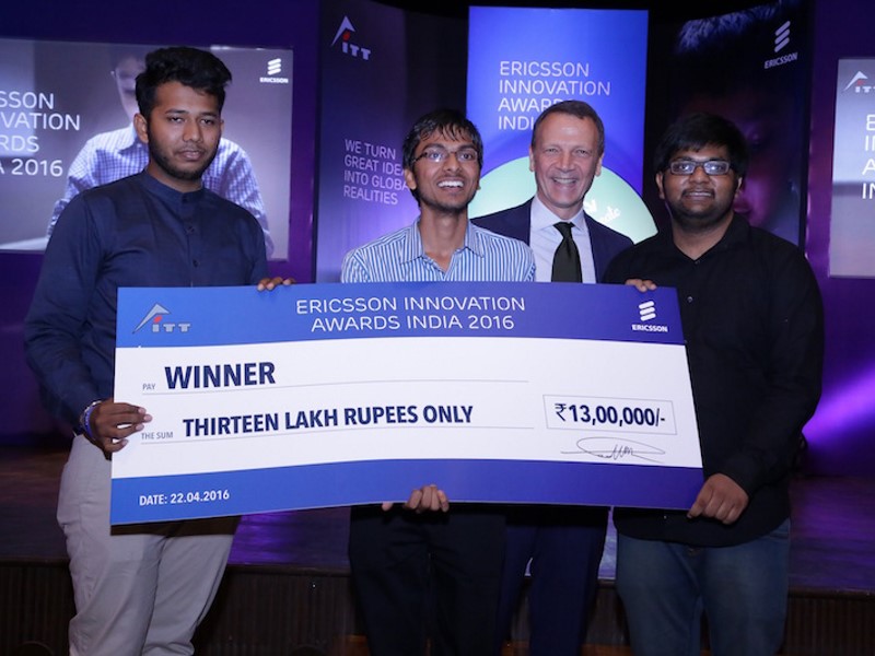 Bits, IIT Teams Win at 'Ericsson Innovation Awards India 2016'