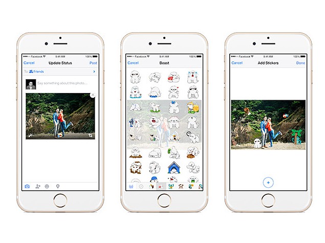 Facebook Apps  Now Let You Add  Stickers  to Photos  