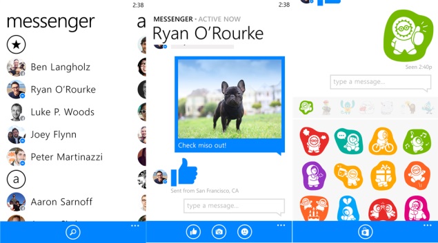 Facebook Messenger app for Windows Phone 8 now available for download