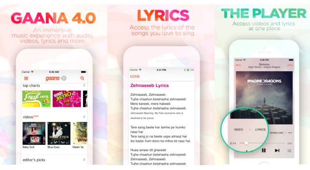 Gaana 4.0 App With Music Videos and Lyrics Now Available for Download Gaana 4.0 App With Music Videos and Lyrics Now Available for Download