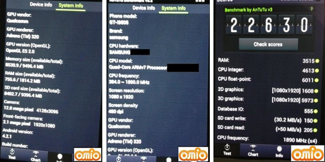 Samsung Galaxy S IV benchmark results leak again, reveal 1.8GHz Qualcomm CPU, 1080p display