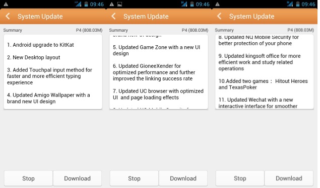 Gionee Pioneer P4 Now Receiving Android 4.4 KitKat Update in India