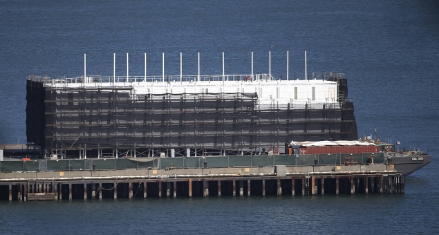 Google mystery barge arrives at new home in Stockton, California