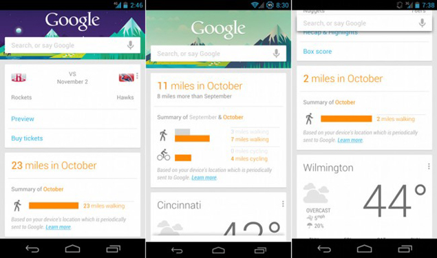 Google Now's pedometer card reignites privacy debate