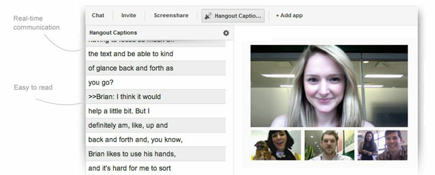 Google+ rolls out Hangout Captions app