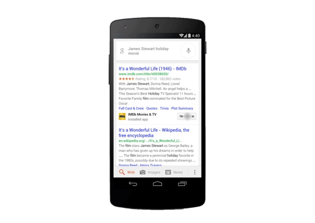 Google Search for Android updated with improved app integration in results