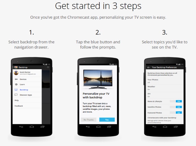 Chromecast App for Android and iOS Updated with Custom Backdrop Feature