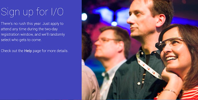 Google I/O 2014 tickets to be sold via lottery