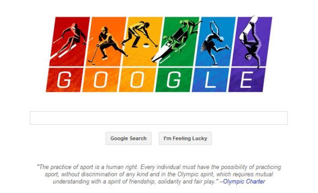 Google's Olympic Charter doodle continues to fly the gay flag
