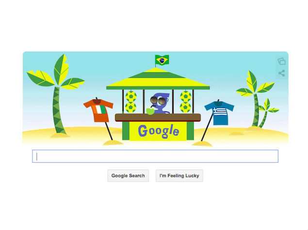 Greece vs Cote d'Ivoire Match Depicted in Wednesday's Google Doodle