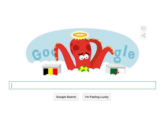 Google's Belgium vs Algeria Doodle Salutes Paul the Octopus