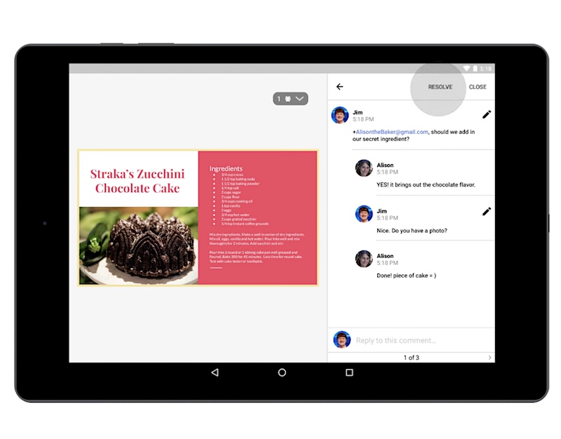 Google Brings Real-Time Commenting to Docs, Sheets, Slides for Mobile