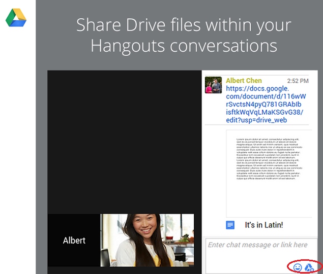 Users Can Now Share Google Drive Files Within a Hangouts Video Call