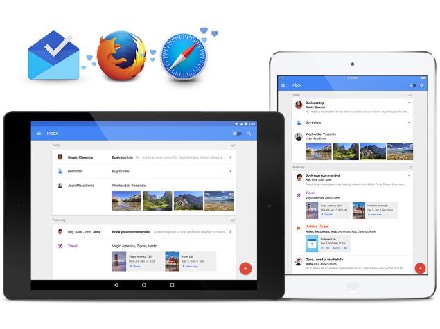 Inbox by Gmail Comes to iPad; Web Version Now Accessible on Firefox and Safari