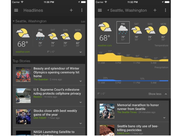 Google News & Weather App for iOS Now Available for Download