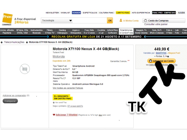 Google Nexus X With Snapdragon 805 Briefly Listed by Retailer: Report