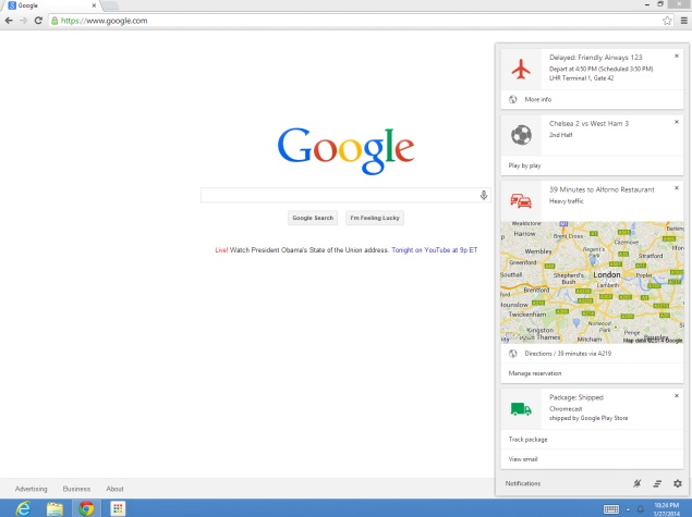 Google Now arrives for desktop in Chrome beta; Chromecast SDK released