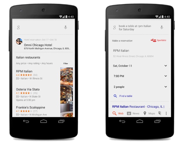 Google Search Gets Better Conversation Skills; OpenTable Integration