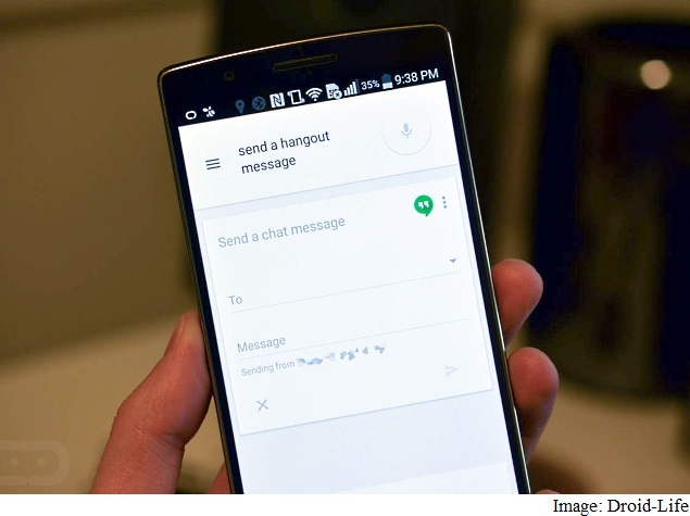 Google Now Lets You Send Hangouts Messages via Voice Command: Report