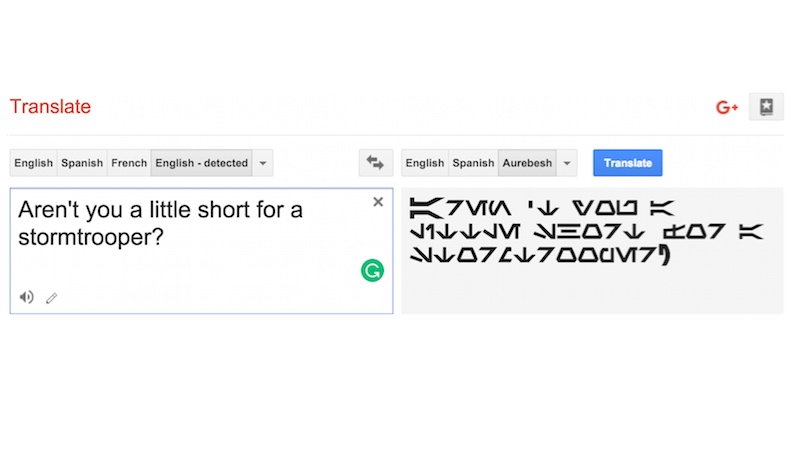 Google Adds Star Wars' Aurabesh Language Support to Translate