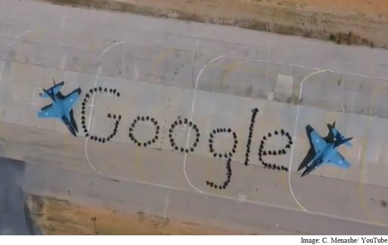 Google Formation by Israeli Air Force Draws Ire