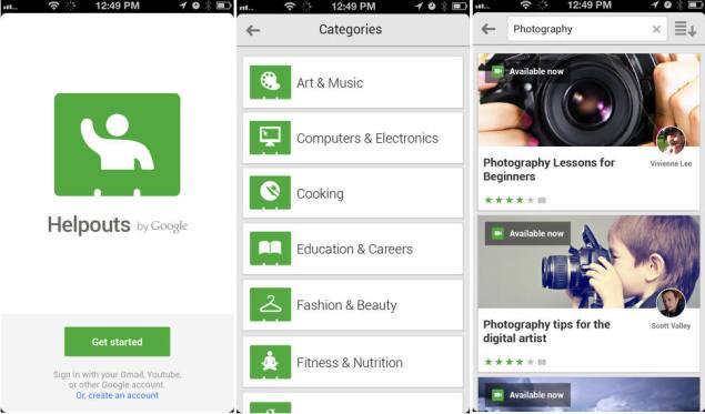 Google Helpouts remote learning app launched for iOS devices