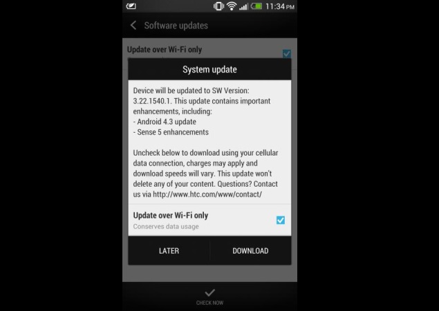 HTC One Android 4.3 Jelly Bean update now rolling out globally: Reports