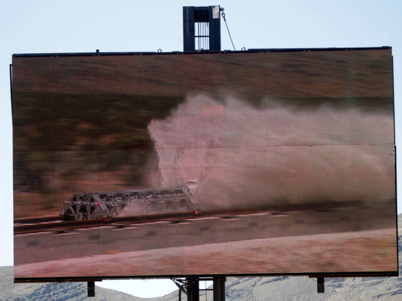Hyperloop Sled Speeds Through US Desert via Electromagnets