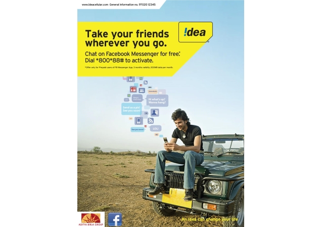 Idea Cellular offers free Facebook Messenger usage for 3 months to prepaid subscribers