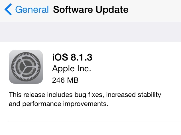 iOS 8.1.3 Reduces Amount of Free Space Required for OTA Update; Brings Other Fixes