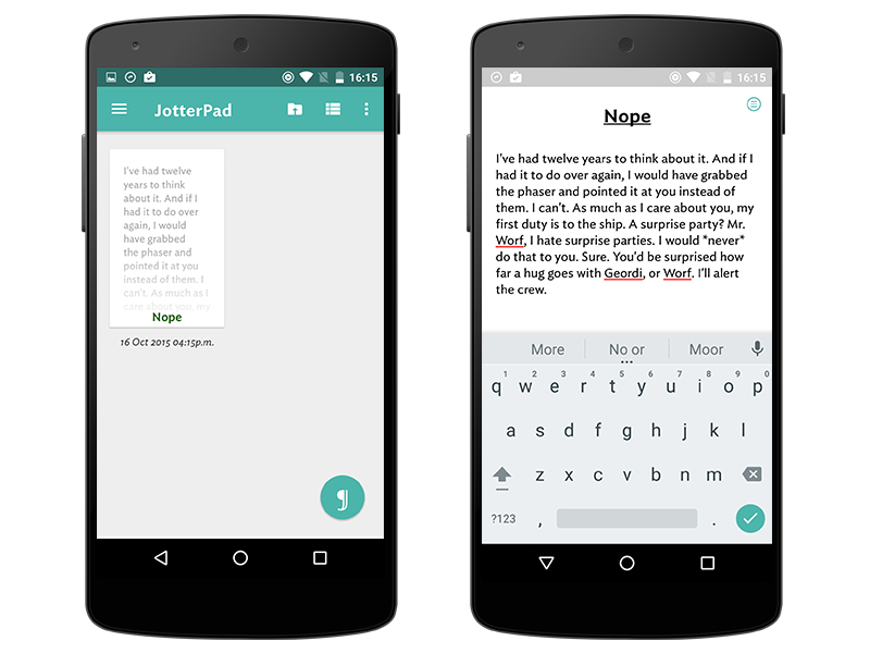 creative writing apps for android