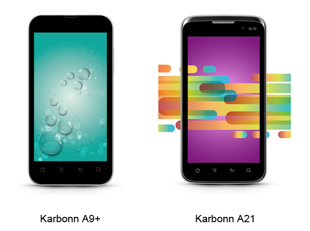 Karbonn unveils A9+ and A21 dual-SIM smartphones with Android 4.0