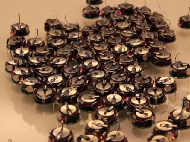 Rise of the Machines? Tiny Robot Horde Swarms to Form Shapes