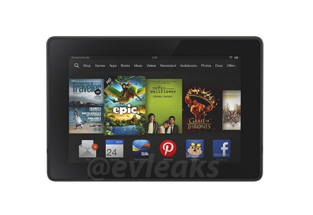 Amazon Kindle Fire HD refresh allegedly leaked again in press render
