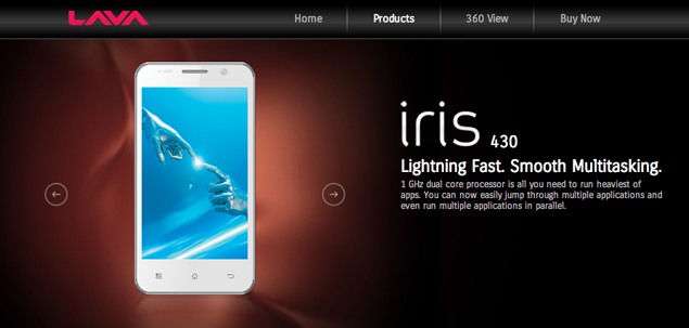 Lava IRIS 430 with 4.3-inch display, Android 4.0 surfaces online