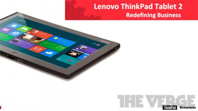 Windows 8 Lenovo ThinkPad Tablet 2 details leaked