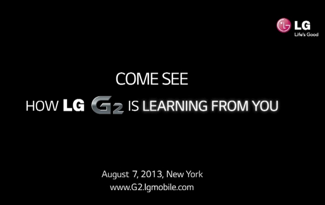 LG G2 appears in teaser video ahead of August 7 launch