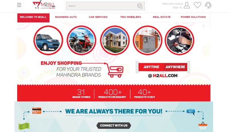 Mahindra Forays Into E-Commerce With Launch of M2ALL Marketplace