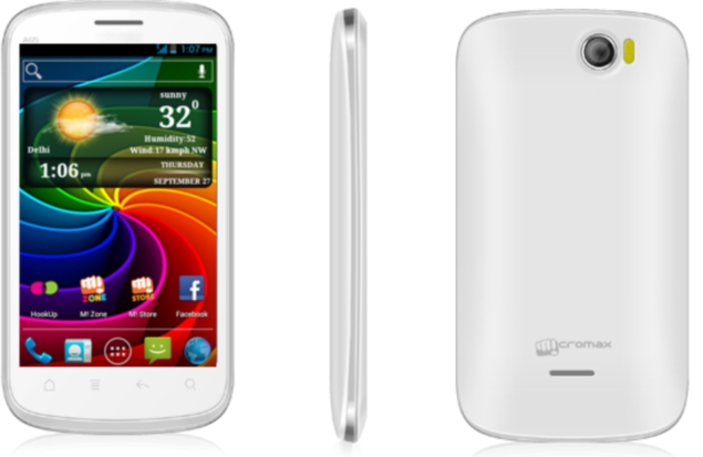 Micromax Smarty A65 dual-SIM Android smartphone available online for Rs. 4,999