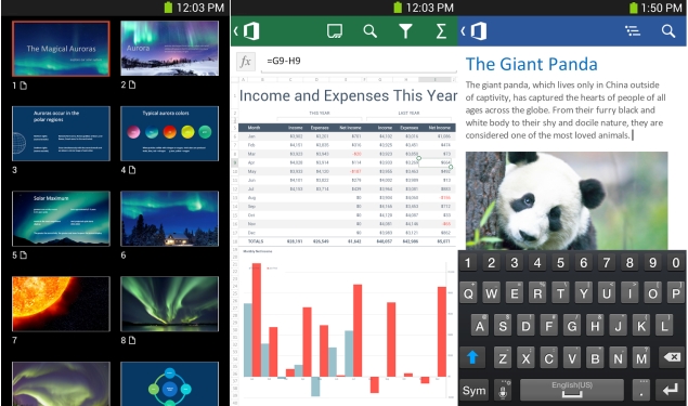 Microsoft Office comes to Android smartphones for Office 365 subscribers