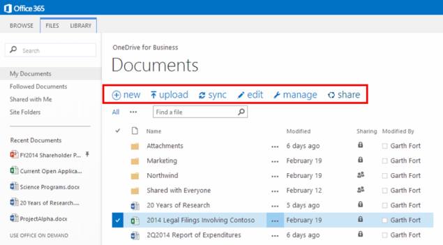 what is microsoft onedrive for business