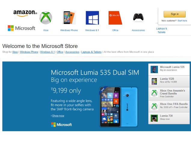Microsoft Brand Store Launched in India in Partnership With Amazon
