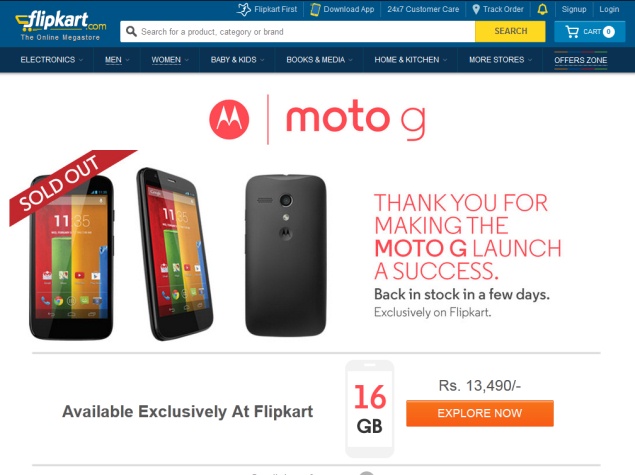 Moto G Goes Out of Stock in India; Successor Spotted Arriving