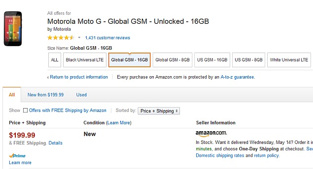 Ahead of Moto E Launch, Moto G LTE Spotted on Amazon