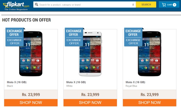 Moto X Now Available on Flipkart at Rs. 19,999 Under New Exchange Offer