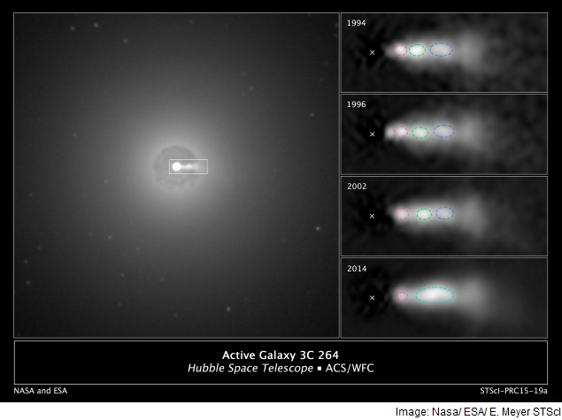Astronomers Spot Collision Inside Black Hole Jet