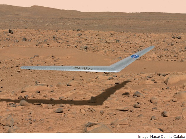 Nasa Unveils Boomerang-Shaped Aircraft to Fly on Mars