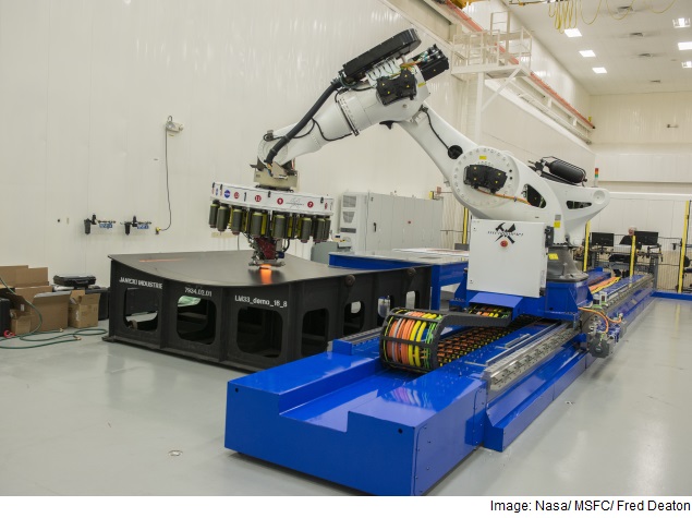 Nasa Robot Building Biggest Rocket Parts for Mars Mission