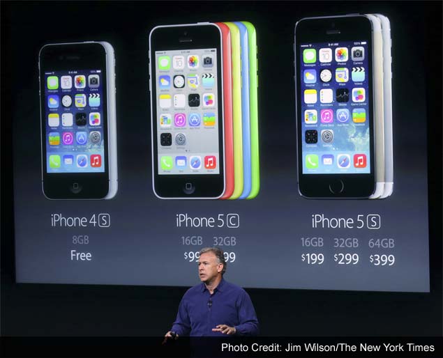 Apple shows off a faster iPhone and a cheaper one